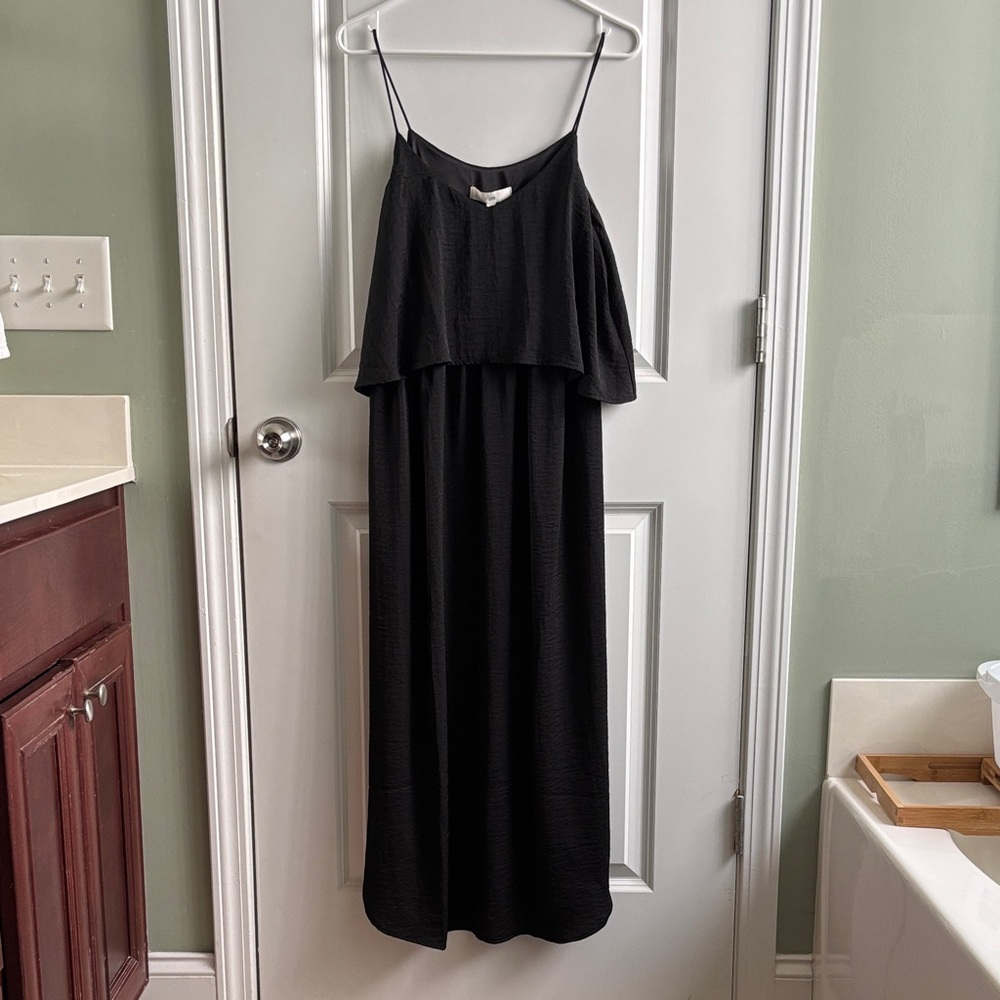 Ripe Black Spaghetti Strap Nursing Dress